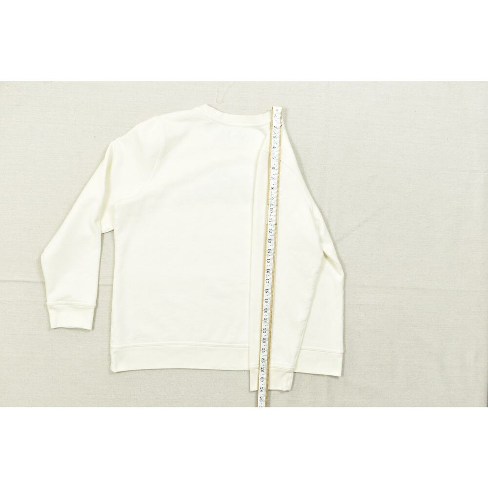 LL Bean Crewneck Sweatshirt Mens XL White Signature Script Logo Cotton Blend - Picture 4 of 8